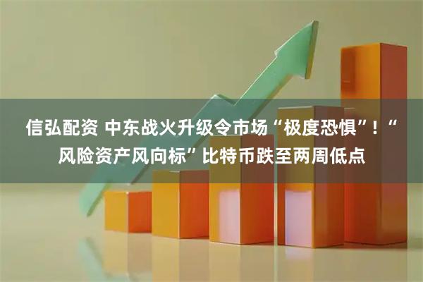 信弘配资 中东战火升级令市场“极度恐惧”! “风险资产风向标”比特币跌至两周低点