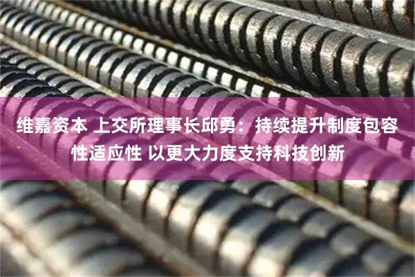 维嘉资本 上交所理事长邱勇：持续提升制度包容性适应性 以更大力度支持科技创新