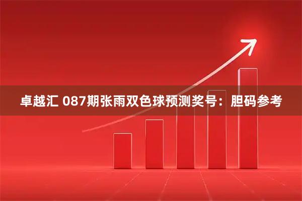 卓越汇 087期张雨双色球预测奖号:胆码参考